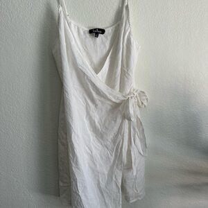 Lulu's white wrap swim coverup
